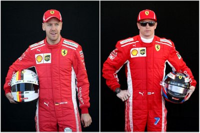 Sebastianas Vettelis ir Kimi Raikkonenas