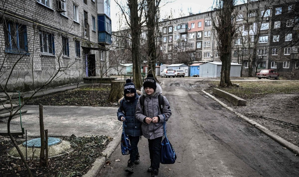 Vaikai rytų Ukrainoje vykstant Rusijos karui prieš Ukrainą