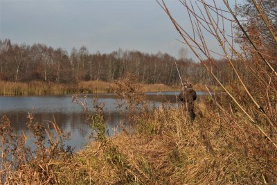 žvejys prie Angirių užtvankos