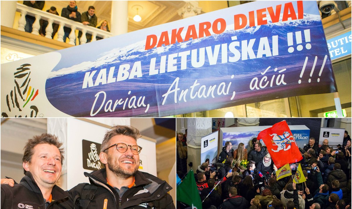 Antanas Juknevičius ir Darius Vaičiulis grįžo iš Dakaro ralio