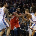 NBA superžvaigždžių dvikovoje „Rockets“ palaužė „Thunder“, D. Sabonis buvo nepastebimas