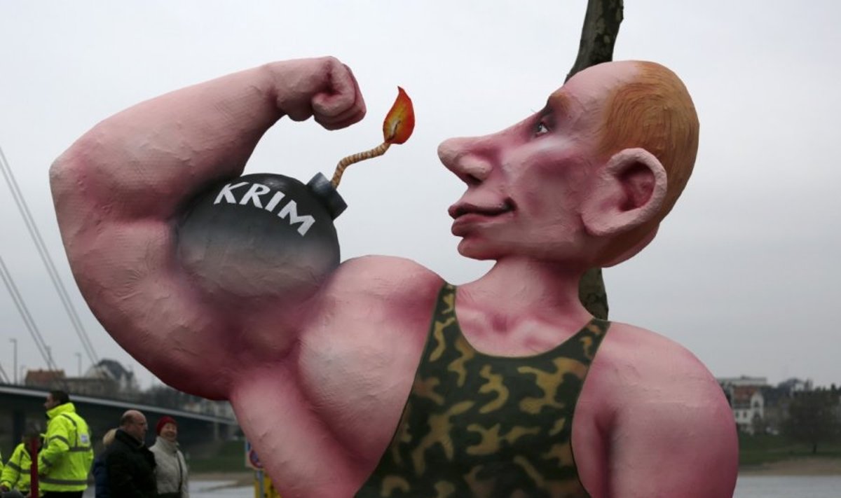Vladimiras Putinas - figūra Diuseldorfo karnavale