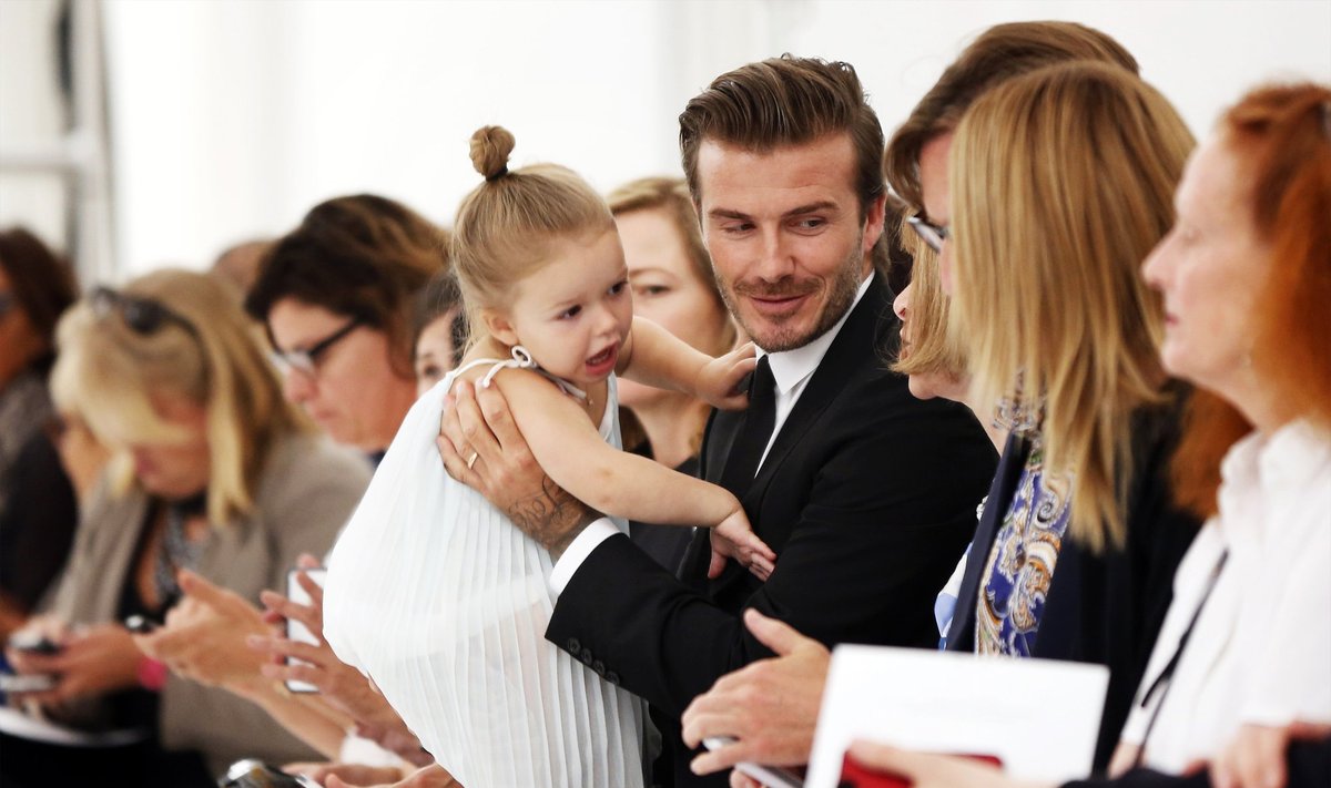 Davidas Beckhamas su dukra Harper