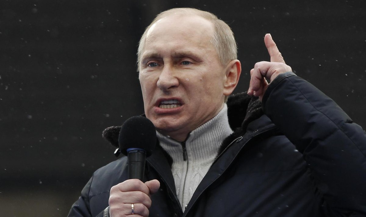 V. Putinas rėkia
