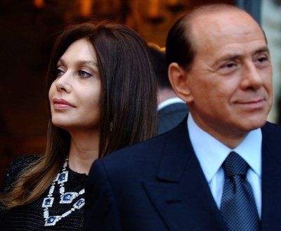 Veronica Lario ir Silvio Berlusconi