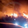 Milžiniškas gaisras degalinėje Rusijoje: pranešama apie žuvusius