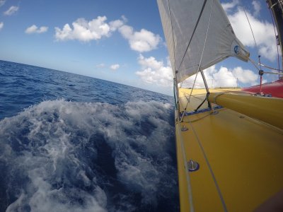 Jachtos "Ambersail" įgula regatoje aplink Barbadosą