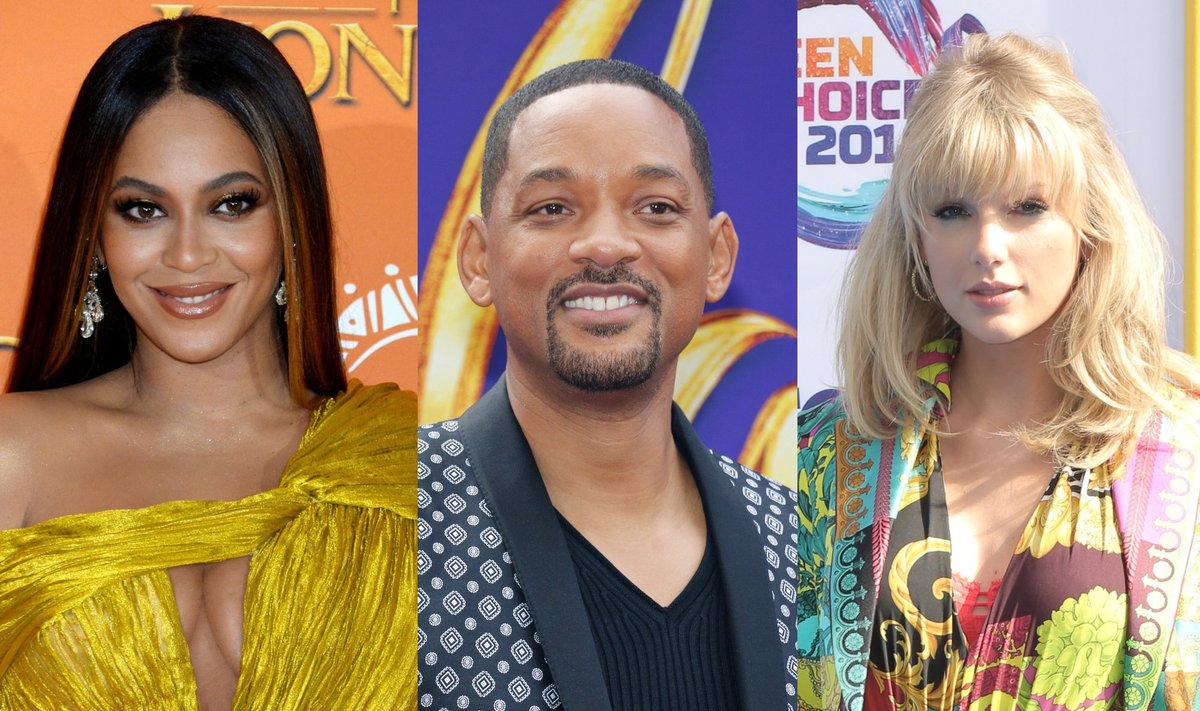 Beyonce, Will Smith, Taylor Swift