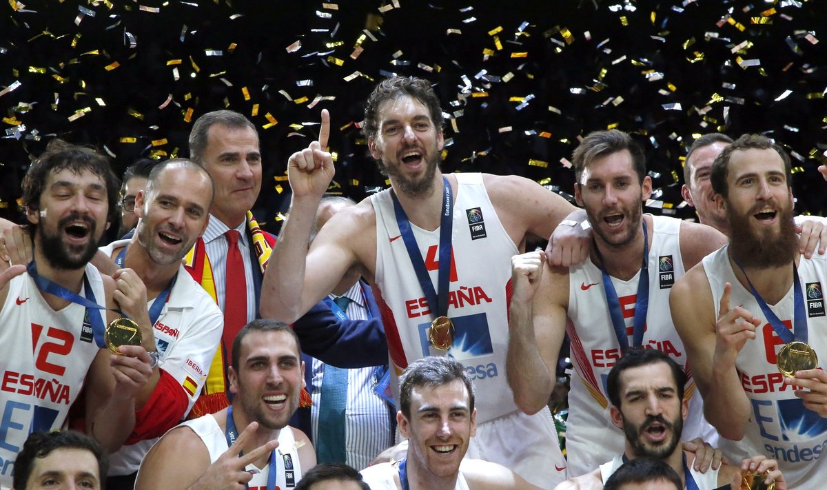 2015 metų Europos krepšinio čempionato nugalėtojai ispanai