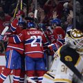 NHL lyderiai „Canadiens“ nugalėjo „Bruins“ ledo ritulininkus