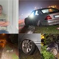 Incidentas Vilniuje: nuo kelio nustumtas automobilis, nuverstas stulpas, o girtas kaltininkas prašė pasigailėjimo