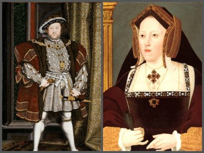 Anglijos karalius Henrikas VIII ir Kotryna Aragonietė