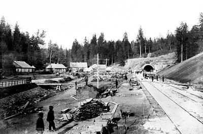 1861 m. Kauno geležinkelio tunelio statybos (Lietuvos geležinkelių muziejaus nuotr.)