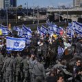 Protestuotojai Izraelyje norėjo sutrukdyti Netanyahu išskristi į Italiją