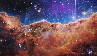 Carina Nebula infraraudonųjų ir rentgeno spindulių ruože. JWST/Chandra teleskopas.
