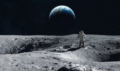 Astronautas Mėnulyje