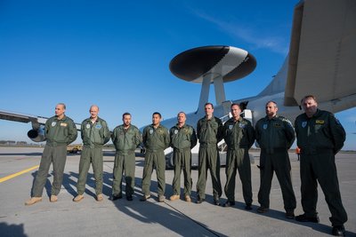 US surveillance plane in the Zuokniai airport in Lithuania