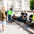 В Вильнюсе протестовали курьеры по доставке еды Bolt Food: наша зарплата около 900 евро