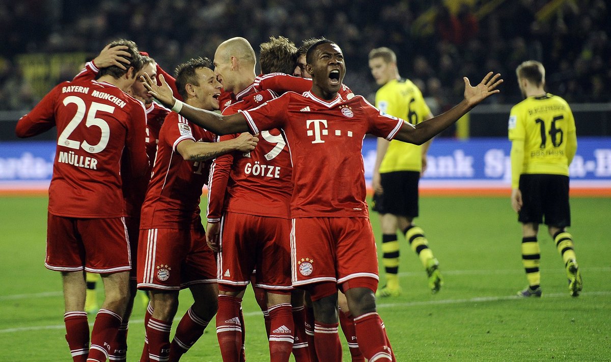 Miuncheno “Bayern“ futbolininkų džiaugsmas