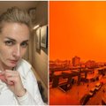Į Ispaniją nuvykusi lietuvė Sandra pasidalijo, kaip atrodo Sacharos dulkių audra: viskas nusidažė oranžine spalva