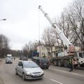 Vilniuje, Olandų g. atsikabinusi sunkvežimio puspriekabė sutrikdė eismą