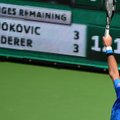 N. Djokovičius finale R. Federerį įveikė tik sulaužęs savo raketę