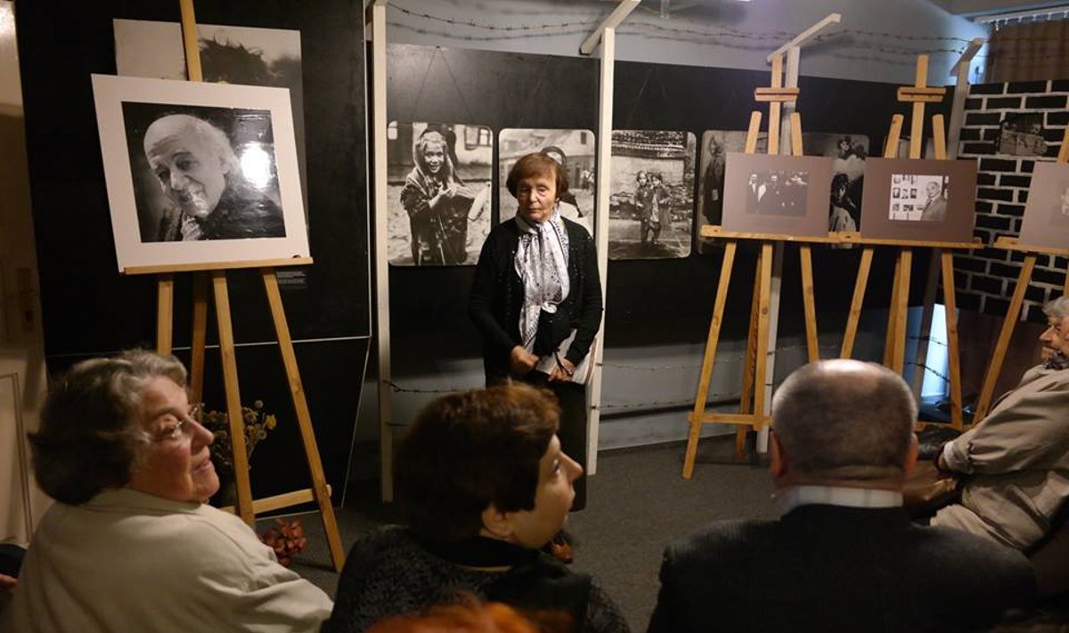 Rachil Kostanian - one of the founders of the Museum and the Holocaust Exhibition welcomes all guests and shares her memories about Dmitri Gelpern