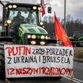 Lenkijos ūkininkų protestuose – kreipimasis į Putiną ir SSRS vėliava
