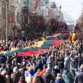 Tūkstančiai žmonių Vilniuje dalyvavo eitynėse už Lietuvos ir Ukrainos laisvę