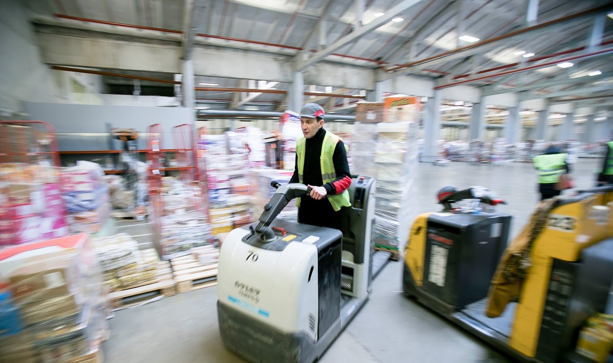 Worker at a warehouse