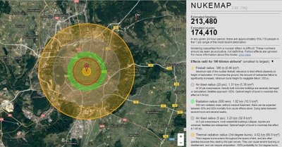 100 kilotonų galios branduolinio sprogimo pasekmės