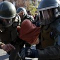 Smurto protrūkis studentų demonstracijoje Čilėje