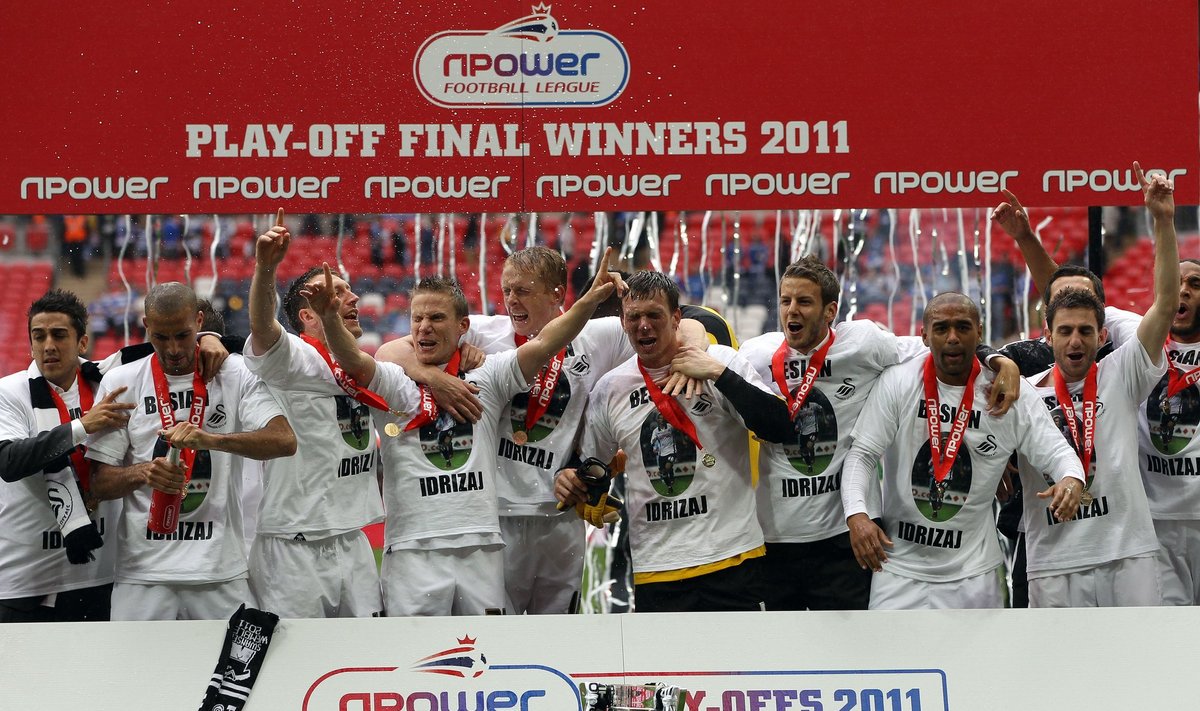 "Swansea City" futbolininkai triumfavo lemiamame mače
