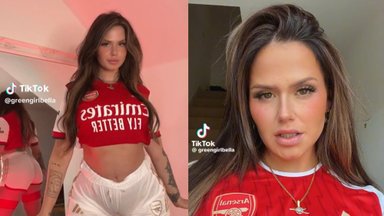 Pusnuogė futbolo klubą „Arsenal“ palaikanti sirgalė internete sulaukė patyčių: kritikuoja jos „aprangą“