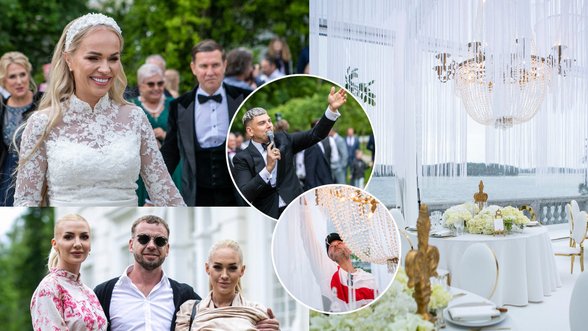Metų vestuvėmis vadinamoje puotoje – Petruškevičiaus dekoracijos, garsūs svečiai ir ryškiausios scenos žvaigždės