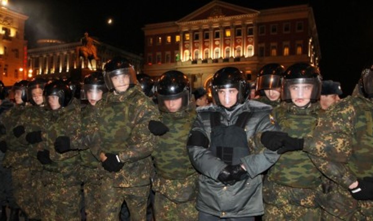 Maskvos centre sulaikyta 12 opozicijos akcijos "Rūstybės diena" rengėjų 