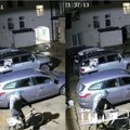 Vaizdo kameros užfiksavo iš kiemo sprunkantį vagį: gyventojai bijo ką nors palikti automobilyje