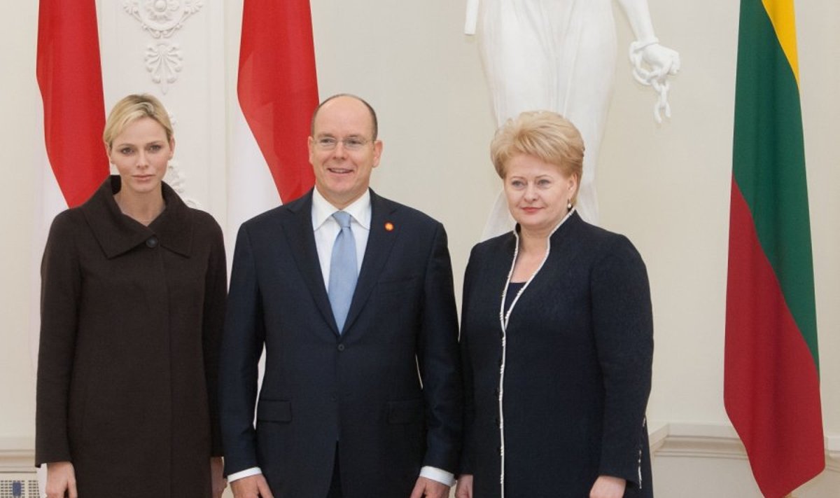 Dalia Grybauskaitė susitinka su Monako princu Albertu II-uoju ir princese Charlene