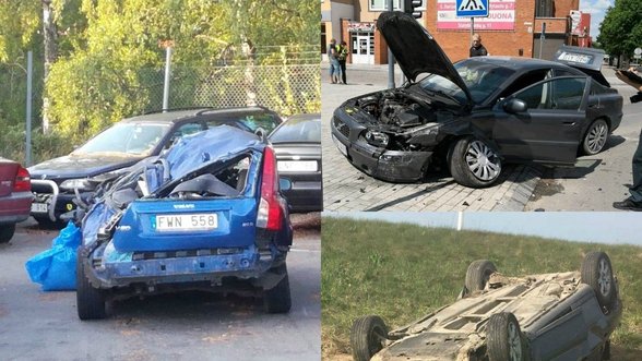 „Neišsiskleidusių pagalvių“ istorija supykdė „Volvo“ gerbėjus: po avarijų – nė įbrėžimo