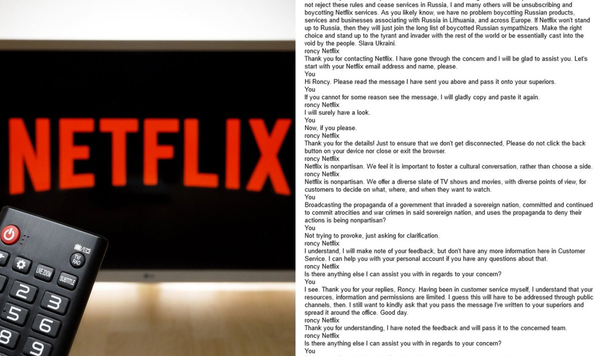 Netflix teigia esantys nešališki