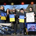 Moterų proteste prieš Rusijos agresiją skambėjo Ukrainos himnas: siekiame pabudinti Rusijos moteris