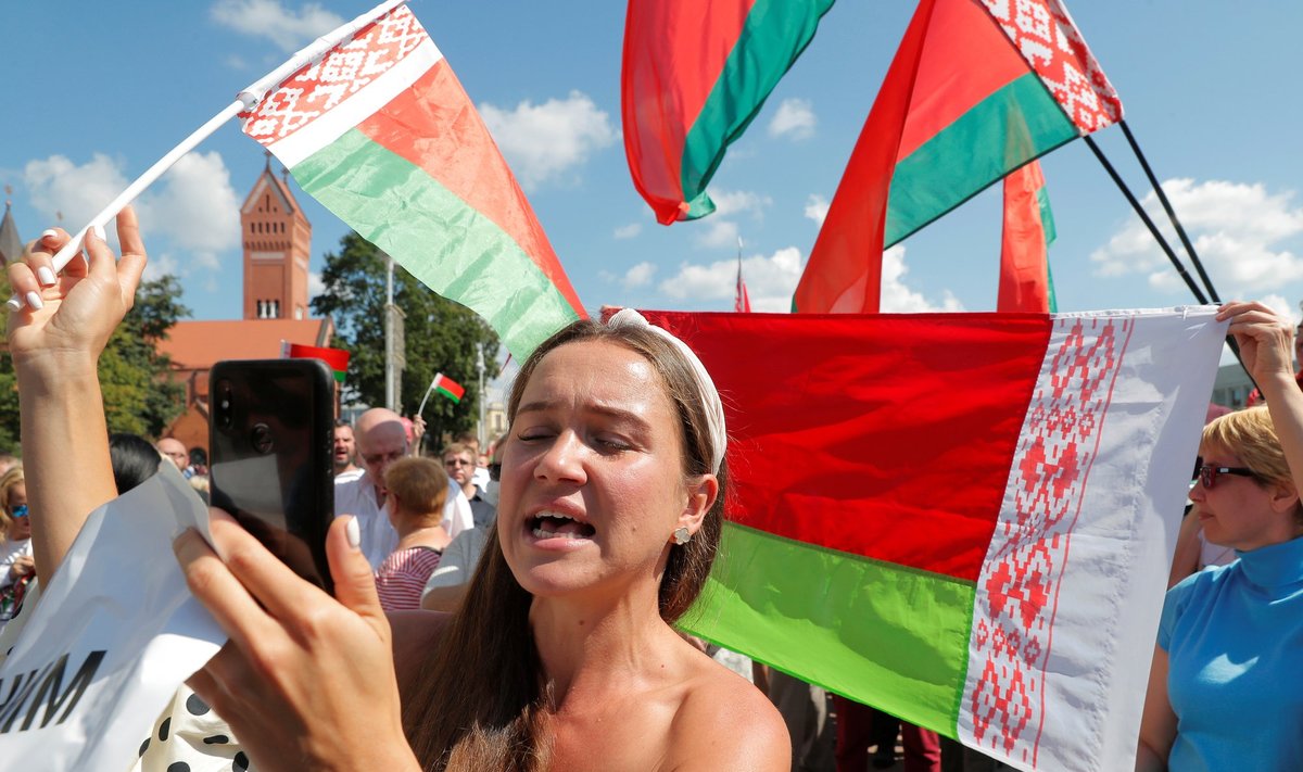 Lukašenką palaikintis protestas Minske