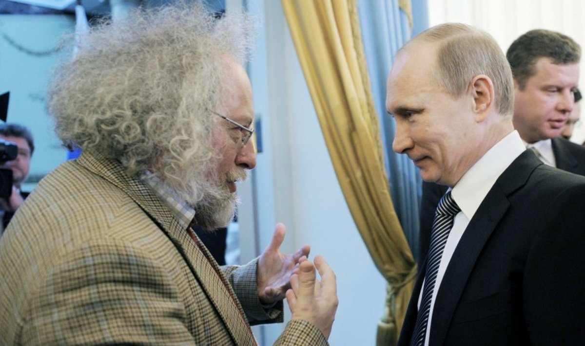 "Echo Moskvy" vyriausiasis redaktorius Aleksejus Venediktovas ir Vladimiras Putinas