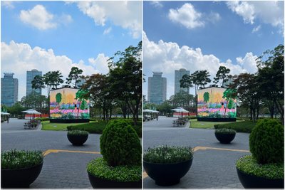 Kairėje – nuotrauka, daryta su „Samsung Galaxy Flip5“, dešinėje – su „iPhone 13 Pro Max“Kairėje – nuotrauka, daryta su „Samsung Galaxy Flip5“, dešinėje – su „iPhone 13 Pro Max“