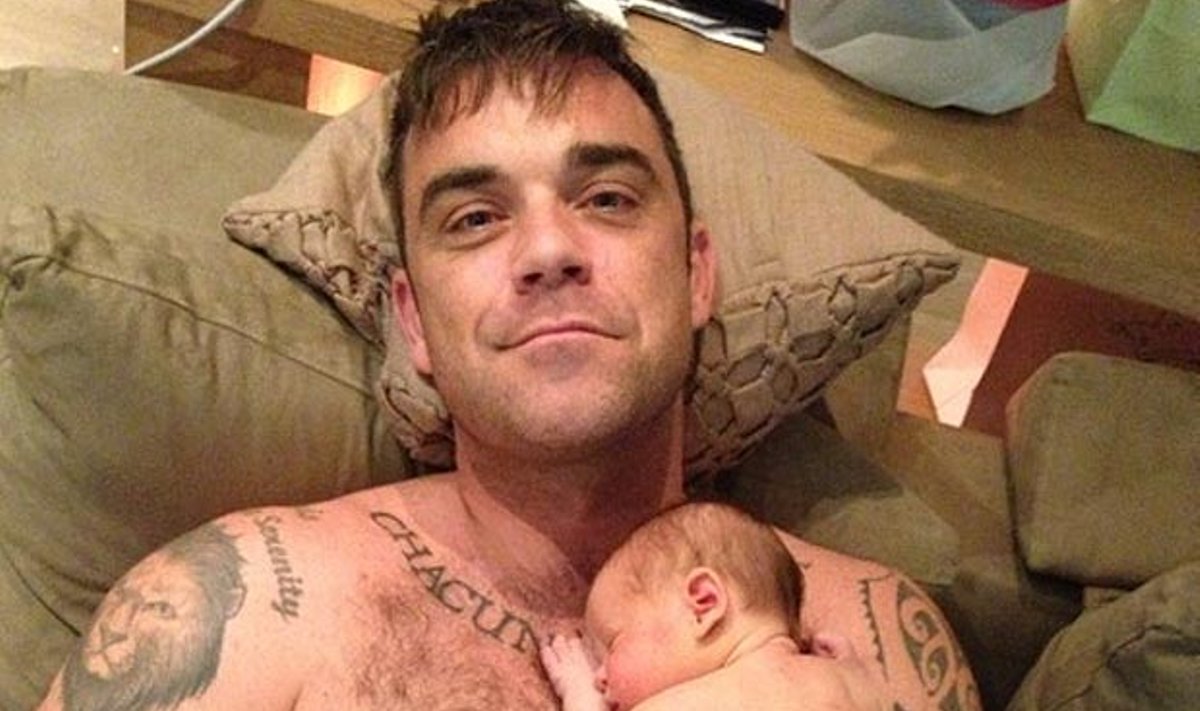 Robbie Williams su dukrele Teddy