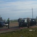 На дороге Вилкавишкис-Пильвишкяй столкнулись три автомобиля