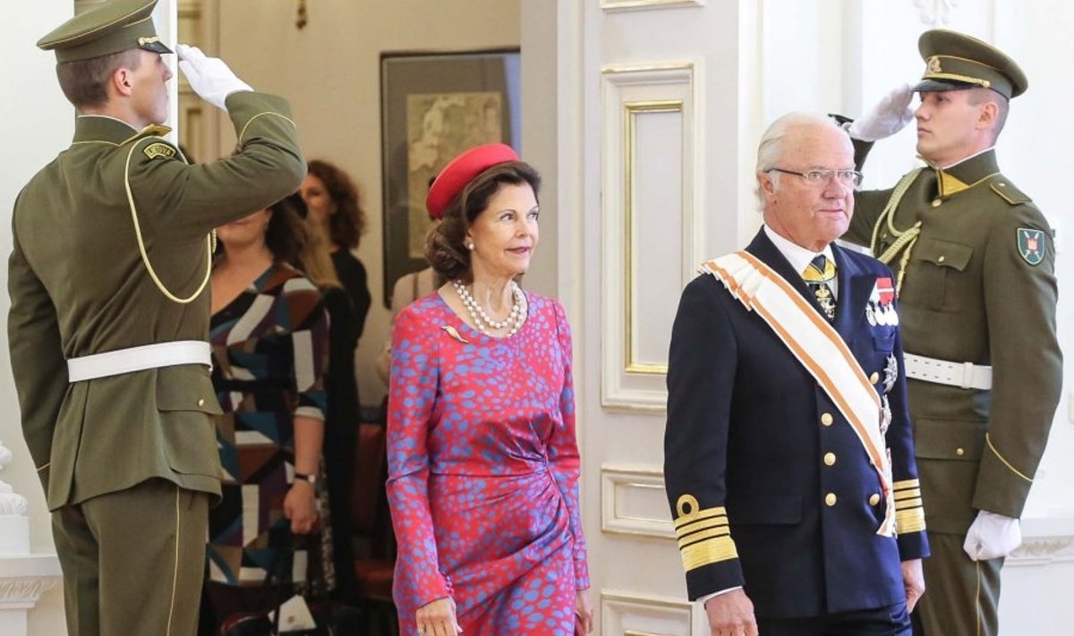 Švedijos karalienė Silvija ir karalius Karlas XVI Gustavas
