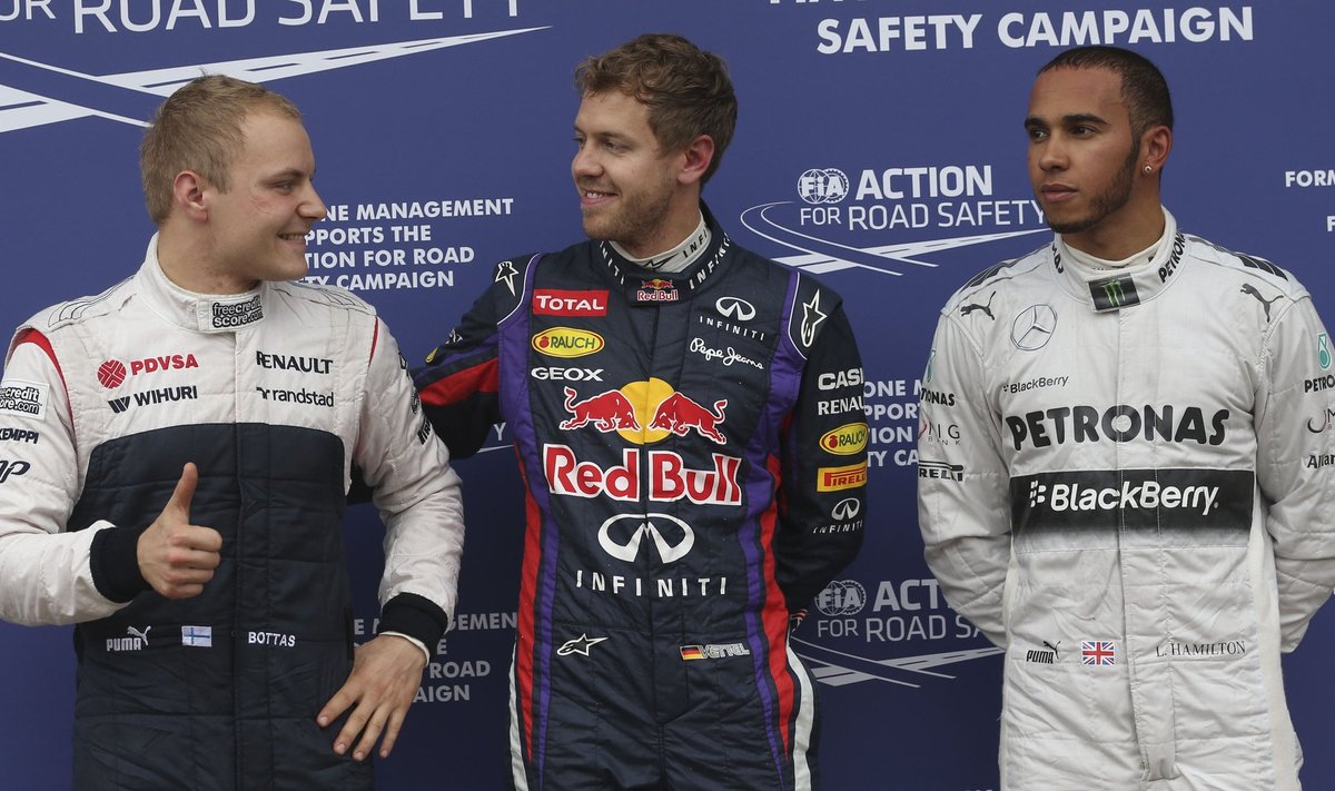 Valteris Bottas, Sebastianas Vettelis ir Lewisas Hamiltonas