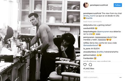 Penelope Cruz paskelbta Ricky Martino nuotrauka