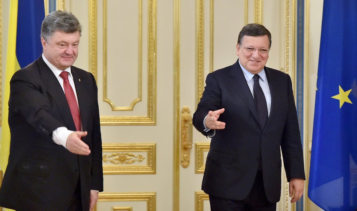  Jose Manuelis Barroso ir Ukrainos prezidentas Petro Porošenka